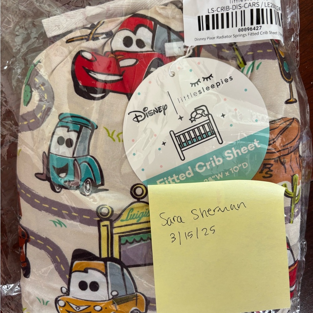 Little Sleepies Disney Cars Fitted Crib Sheet